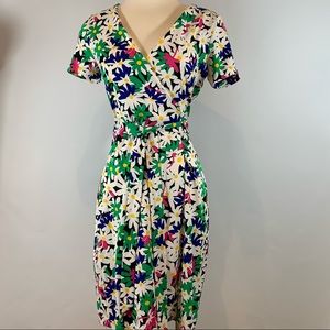 DVF New Julian S/S Wrap Dress Garden Daisy Floral